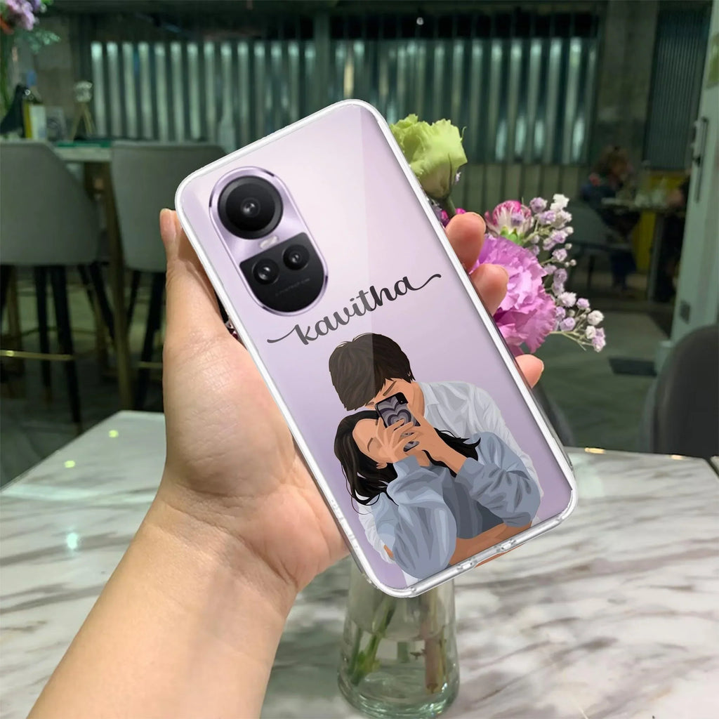 Captured Love Customize Transparent Silicon Case For Oppo A18 4G