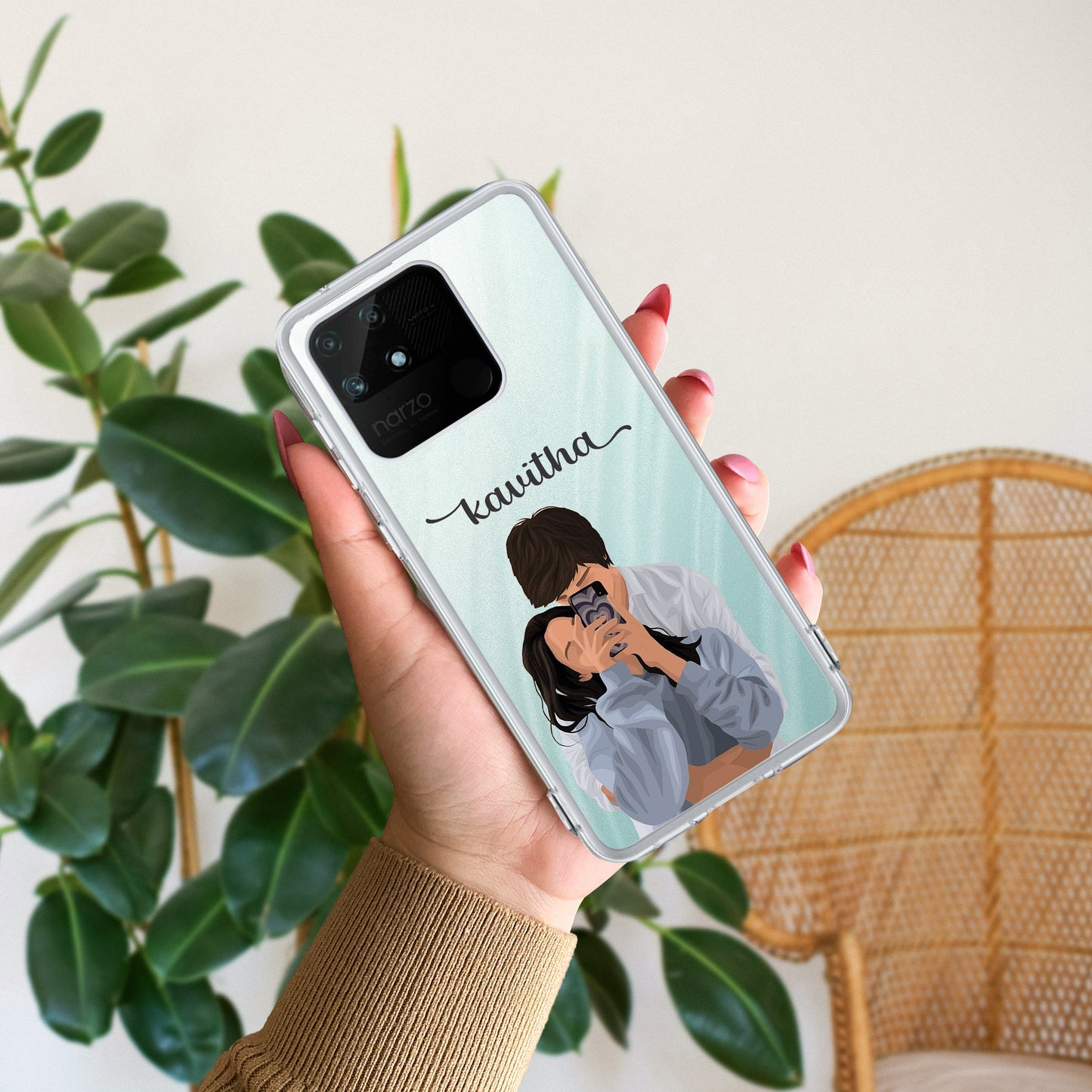 Captured Love Customize Transparent Silicon Case For Realme/Narzo - ShopOnCliQ