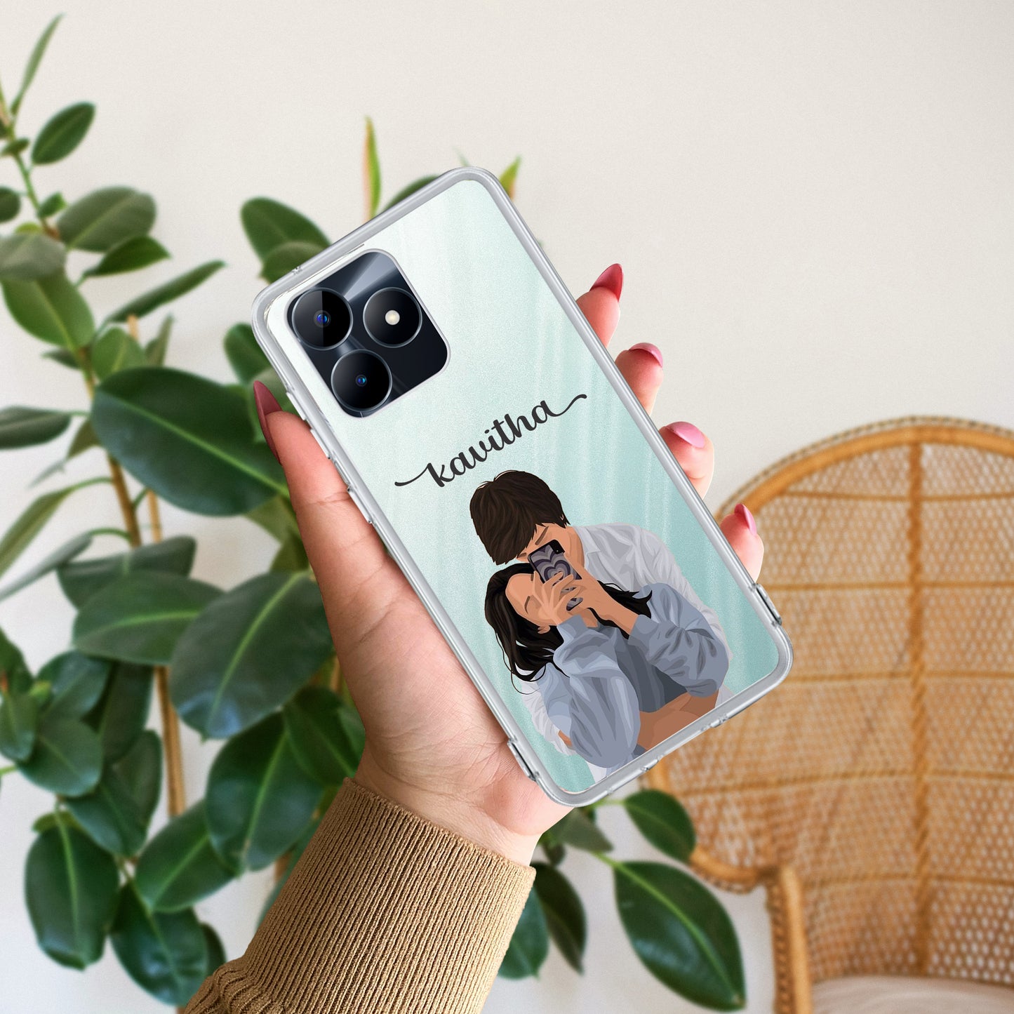 Captured Love Customize Transparent Silicon Case For Realme/Narzo - ShopOnCliQ