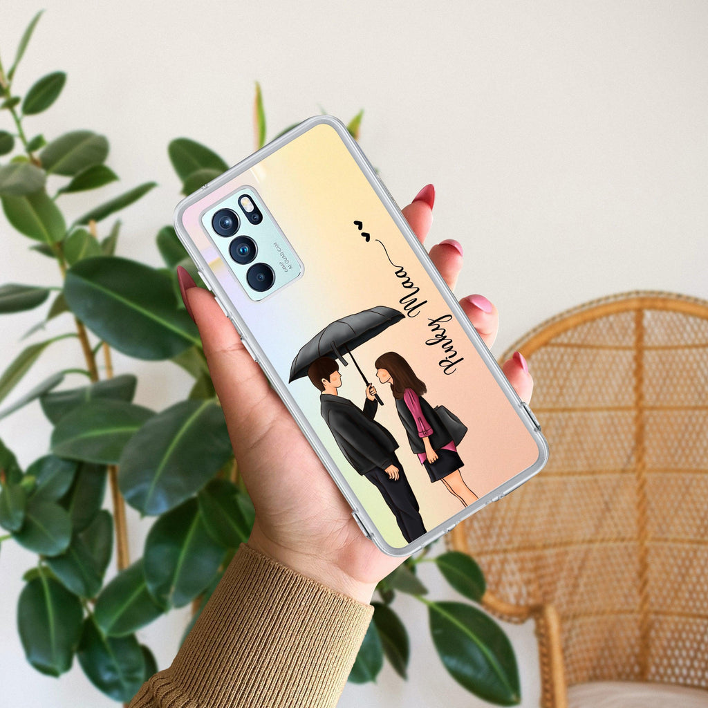 Caring Couple Customize Anti Yellow Case For Oppo Reno 6 Pro 5G