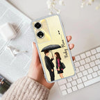 Caring Couple Customize Transparent Silicon Case For Oppo A38 4G