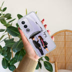 Caring Couple Customize Transparent Silicon Case For Oppo F27 Pro Plus 5G
