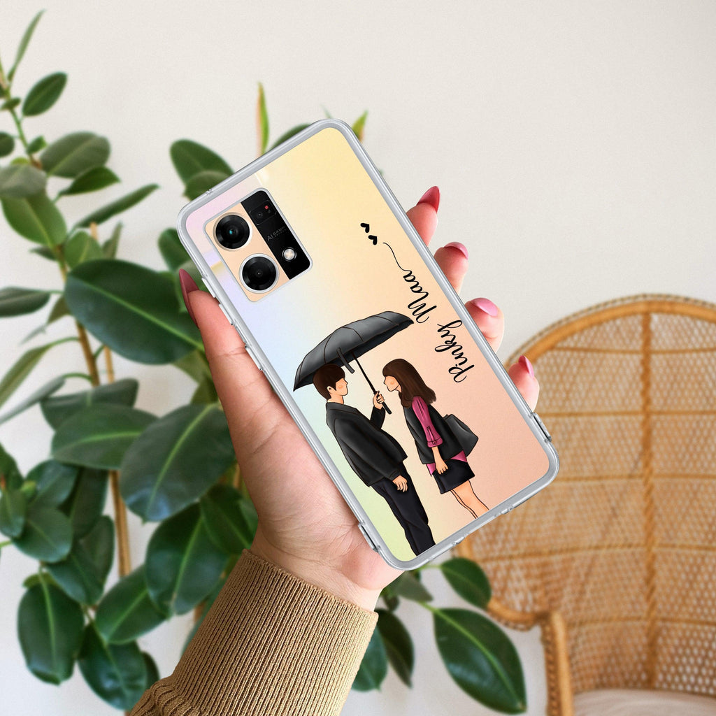 Caring Couple Customize Anti Yellow Case For Oppo Reno 7 5G