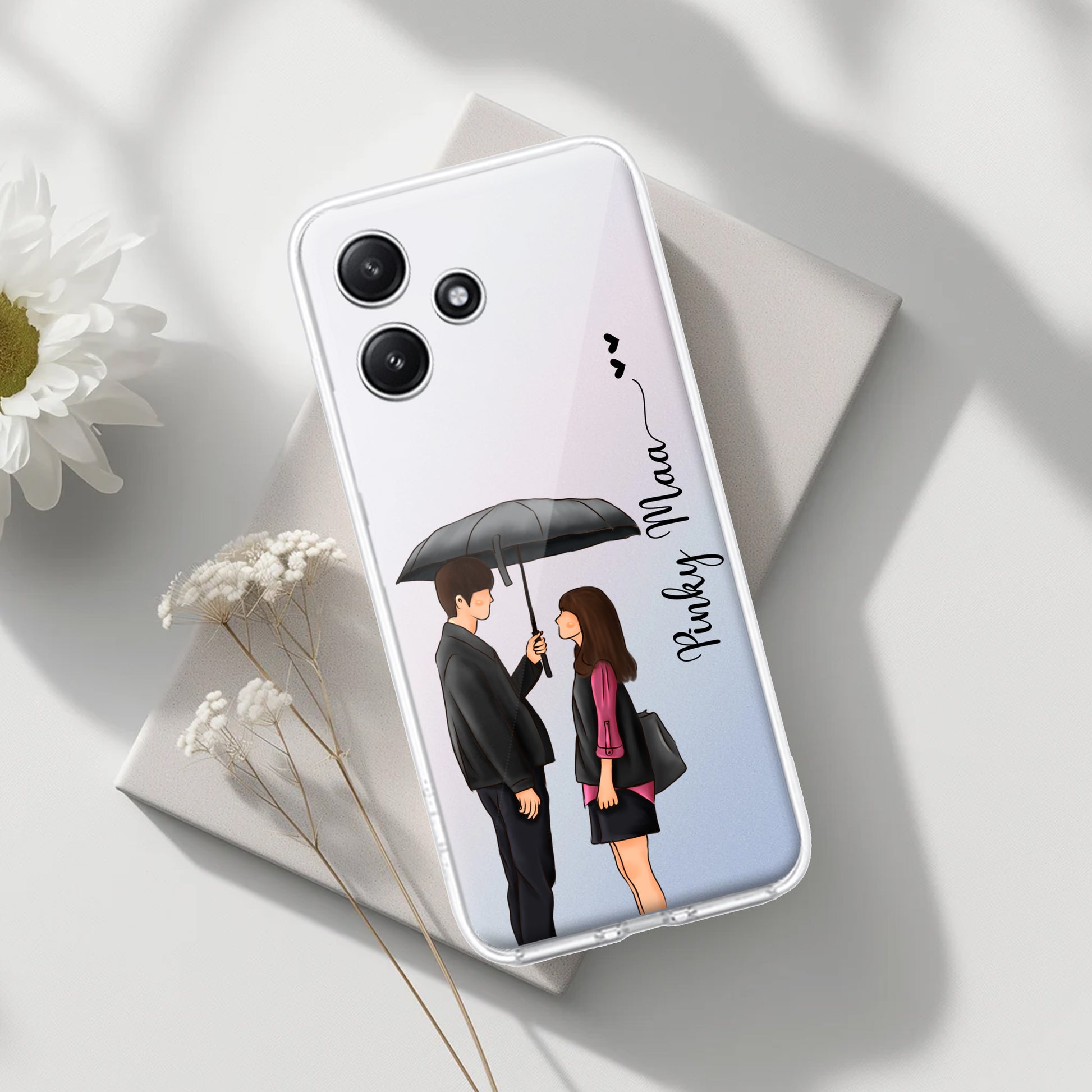 Caring Couple Customize Transparent Silicon Case For Poco - ShopOnCliQ