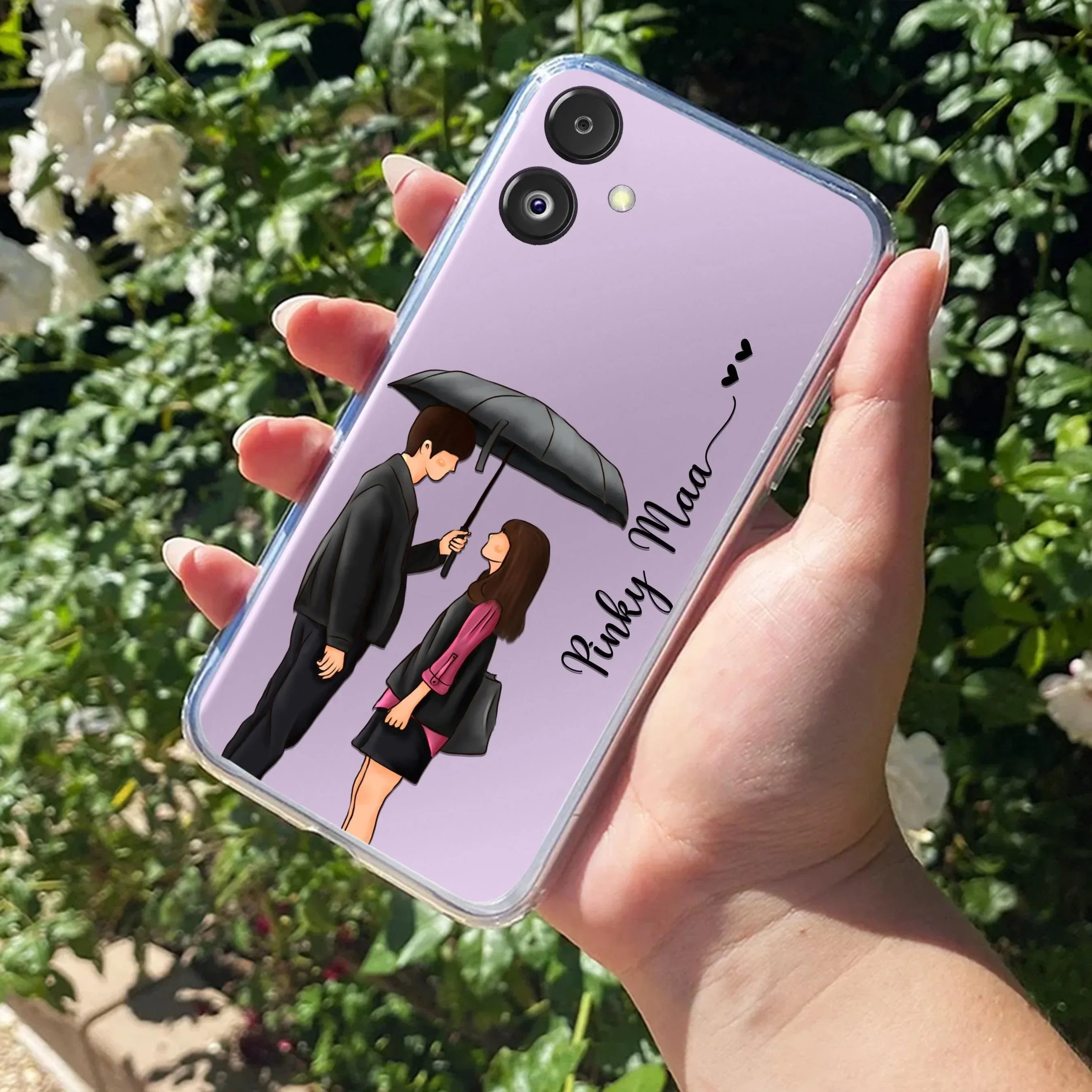 Caring Couple Customize Transparent Silicon Case For Samsung Galaxy M13 5G