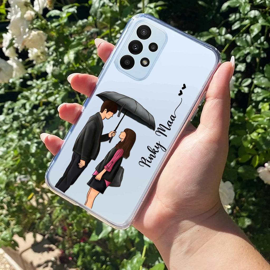 Caring Couple Customize Transparent Silicon Case For Samsung Galaxy M16 5G