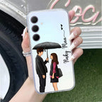Caring Couple Customize Transparent Silicon Case For Samsung Galaxy A12 / M12 / F12