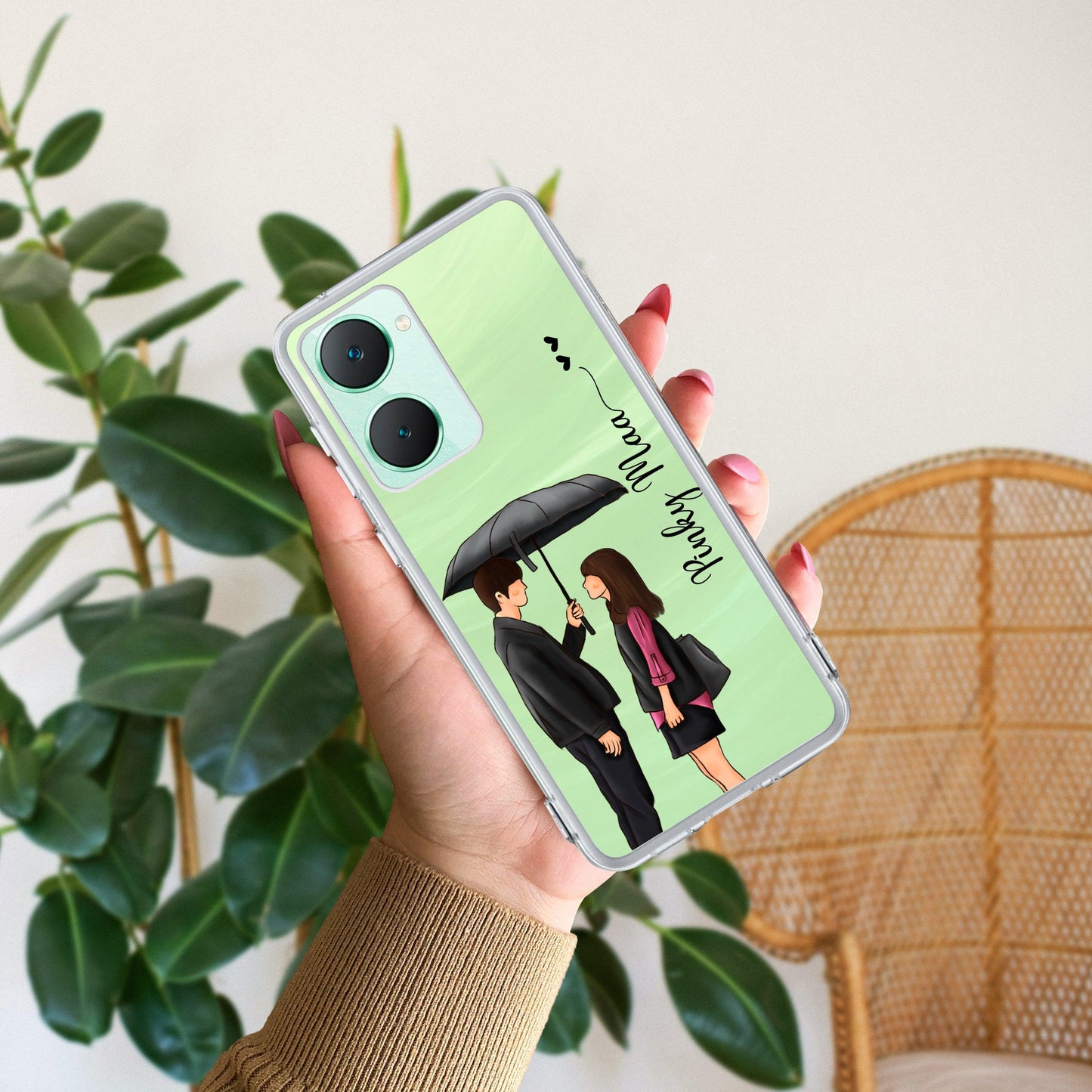 Caring Couple Customize Transparent Silicon Case For Vivo