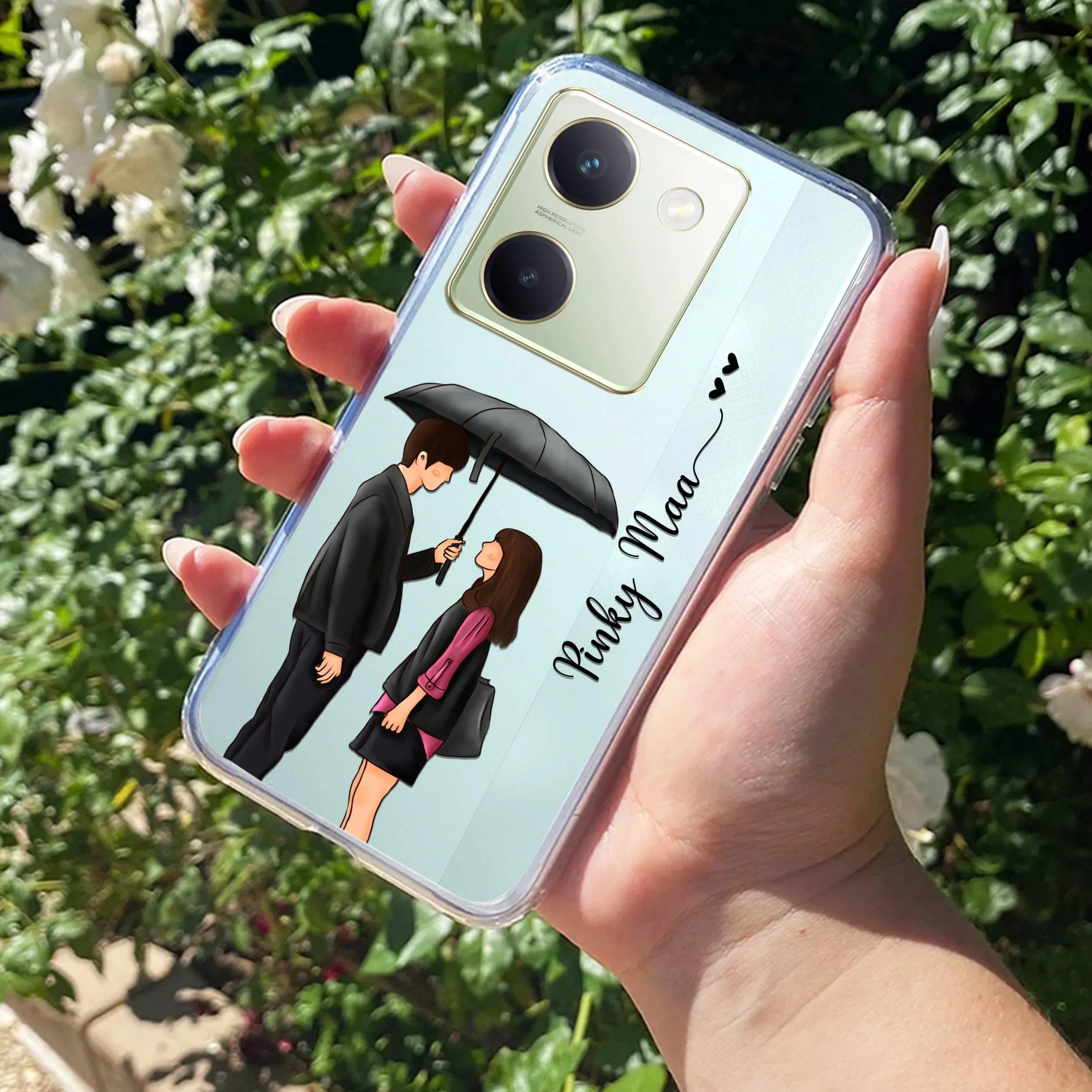 Caring Couple Customize Transparent Silicon Case For Vivo - ShopOnCliQ