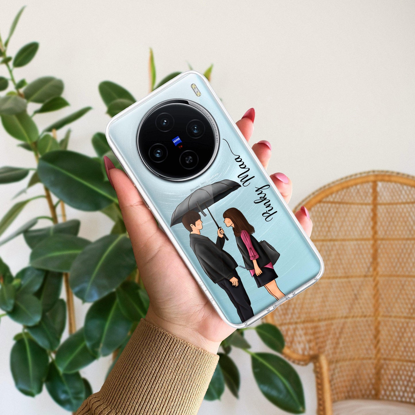 Caring Couple Customize Transparent Silicon Case For Vivo