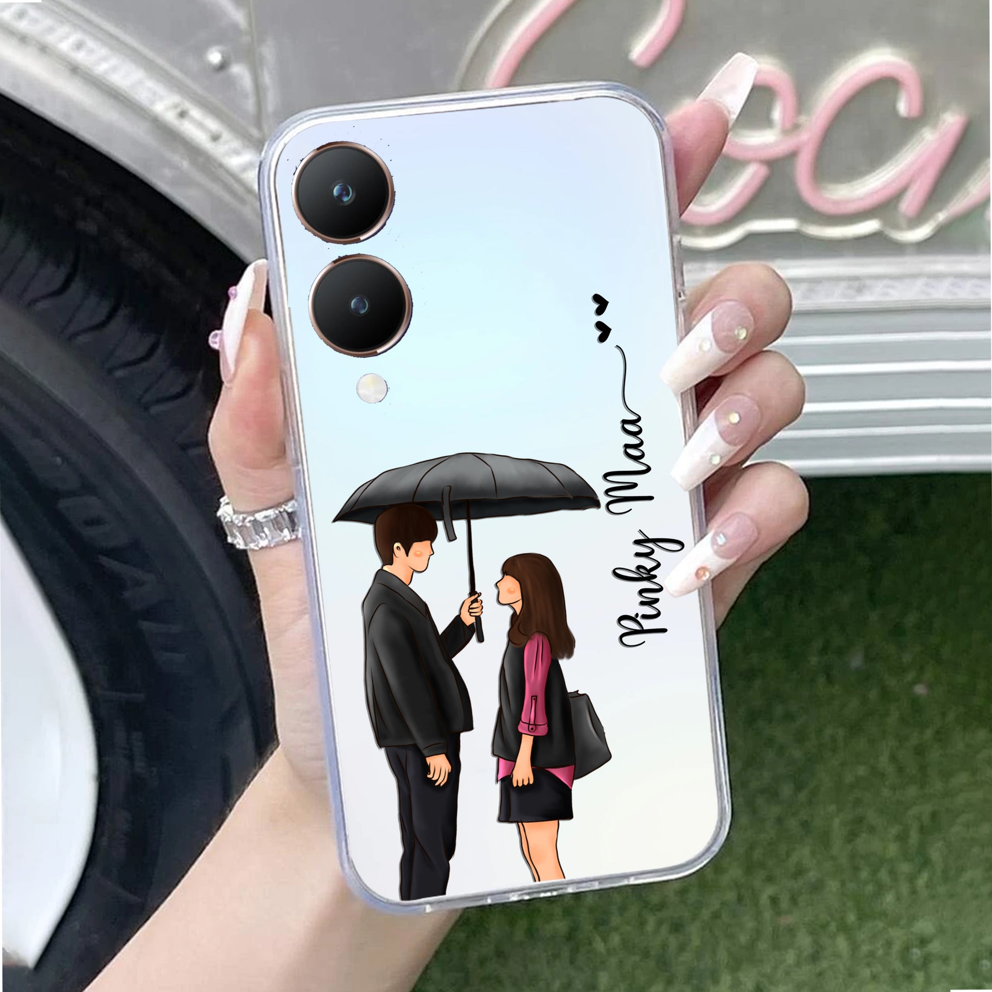 Caring Couple Customize Transparent Silicon Case For Vivo ShopOnCliQ