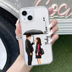Caring Couple Customize Transparent Silicon Case For iPhone 14 Pro