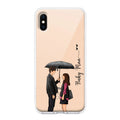 Caring Couple Customize Transparent Silicon Case For iPhone X/Xs
