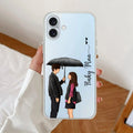 Caring Couple Customize Transparent Silicon Case For iPhone 15