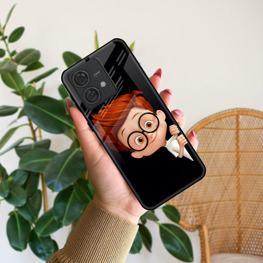 Cartoon Boy Glossy Metal Case Cover For Motorola - ShopOnCliQ