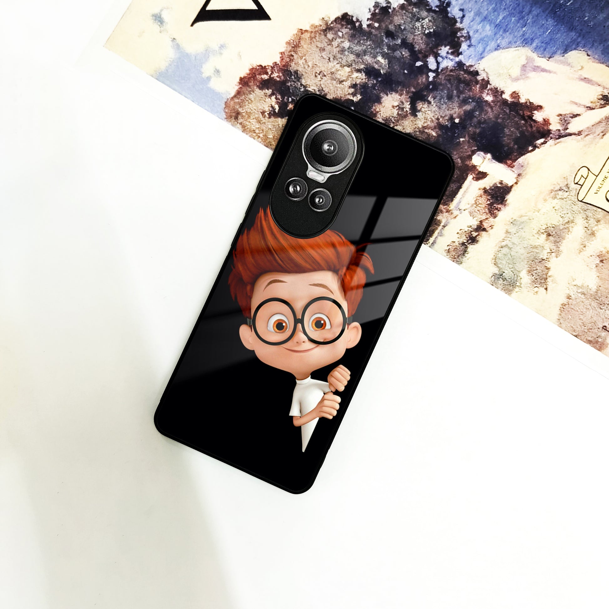 Cartoon Boy Glossy Metal Case Cover For Oppo ShopOnCliQ