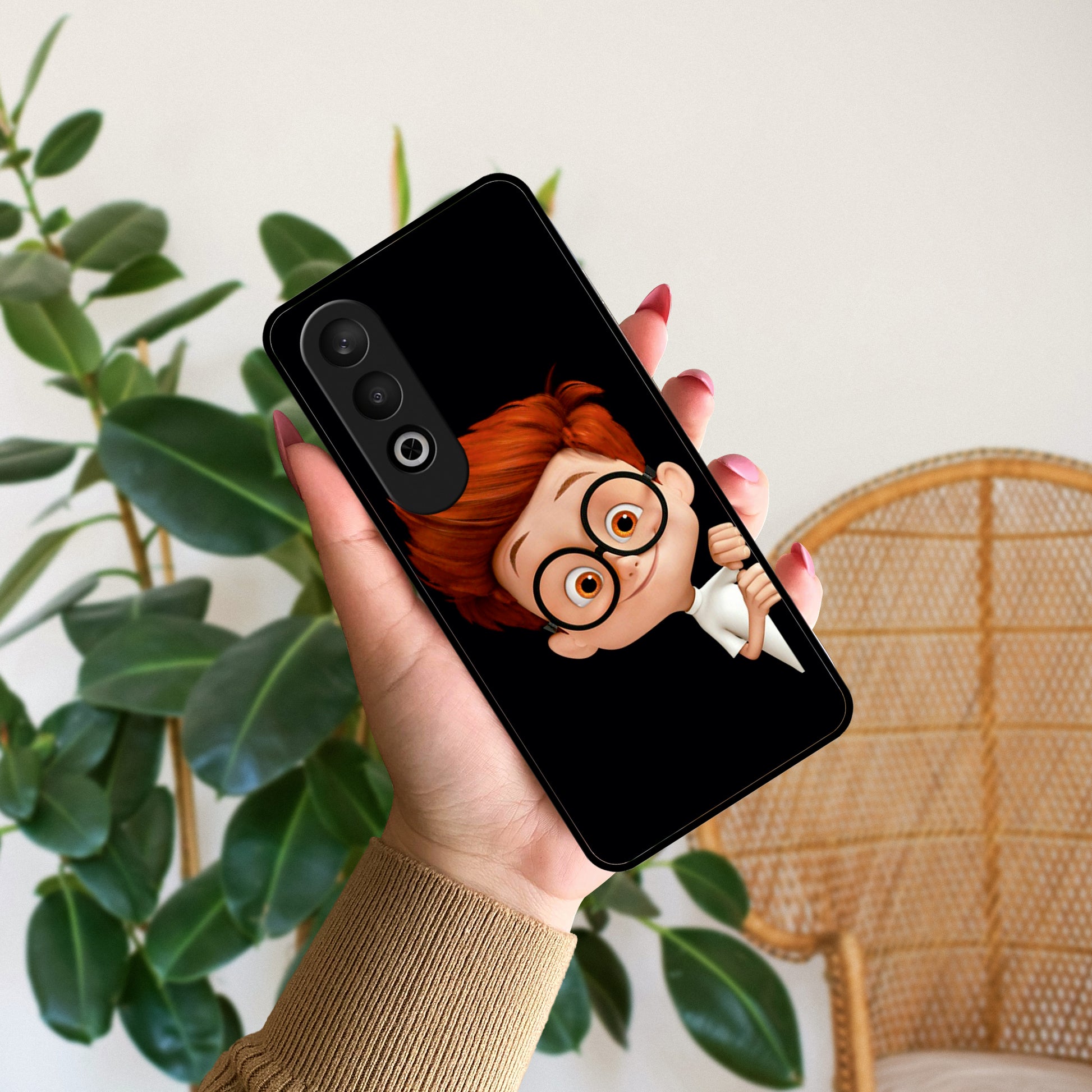 Cartoon Boy Glossy Metal Case Cover For Oppo ShopOnCliQ