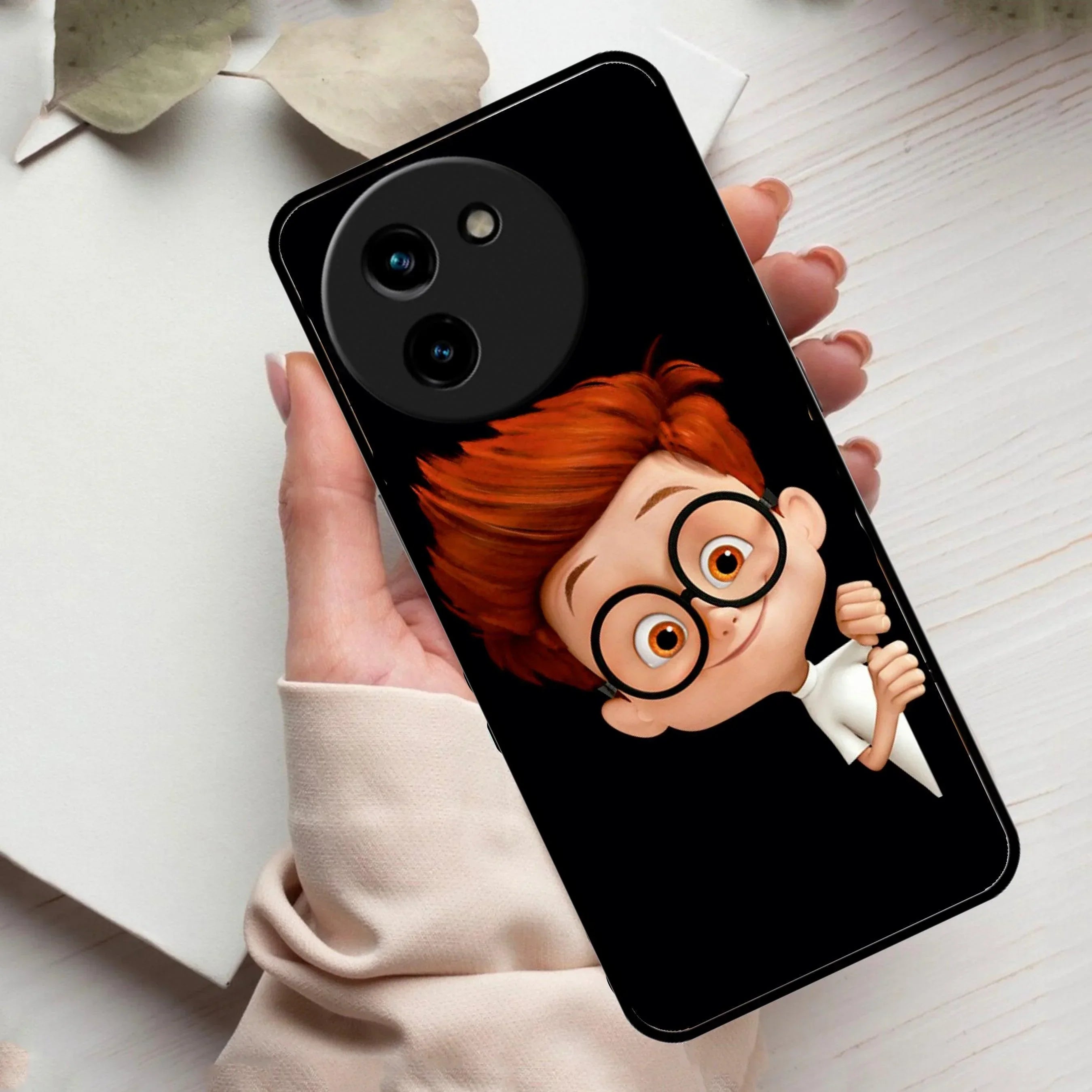 Cartoon Boy Glossy Metal Case Cover For Vivo - ShopOnCliQ