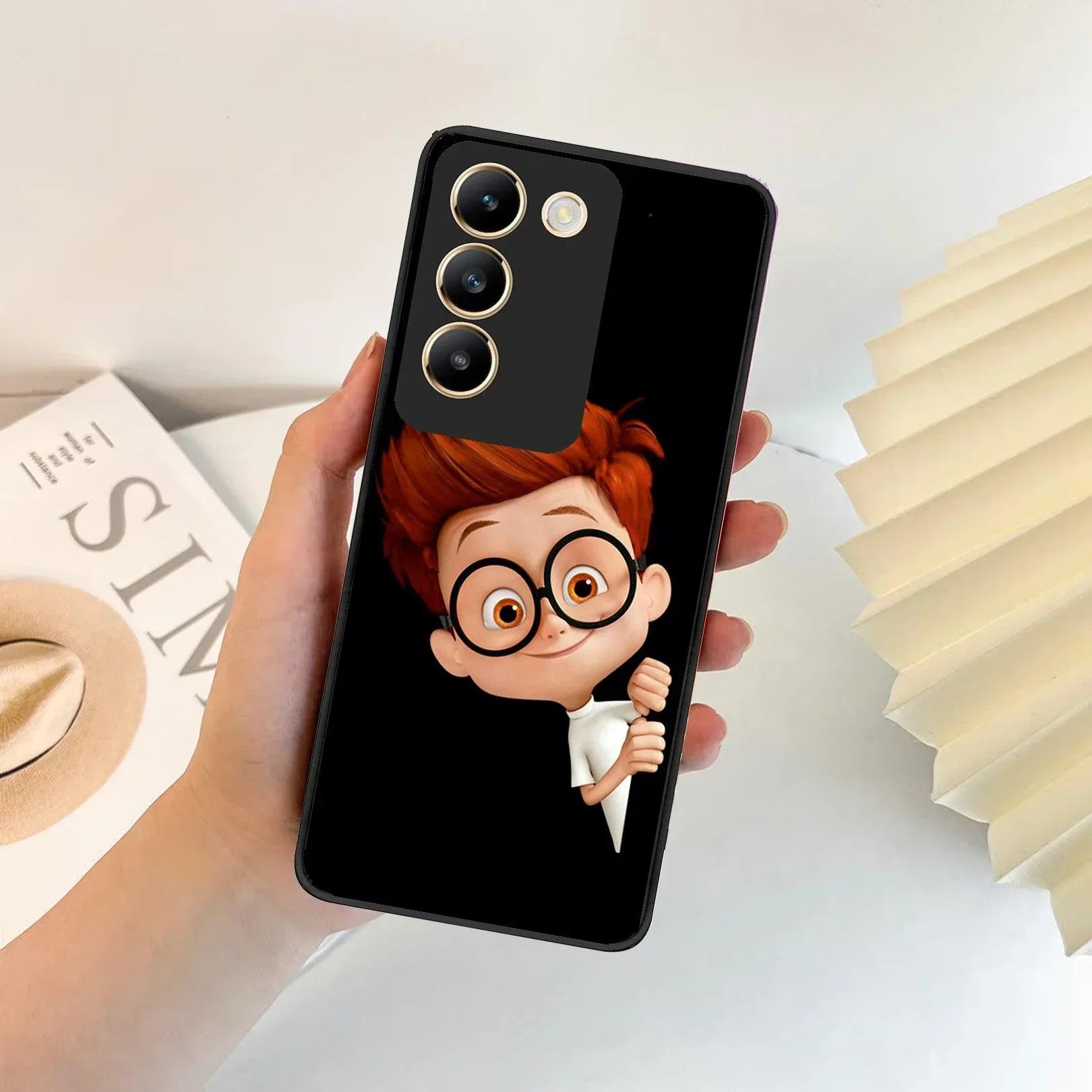 Cartoon Boy Glossy Metal Case Cover For Vivo - ShopOnCliQ