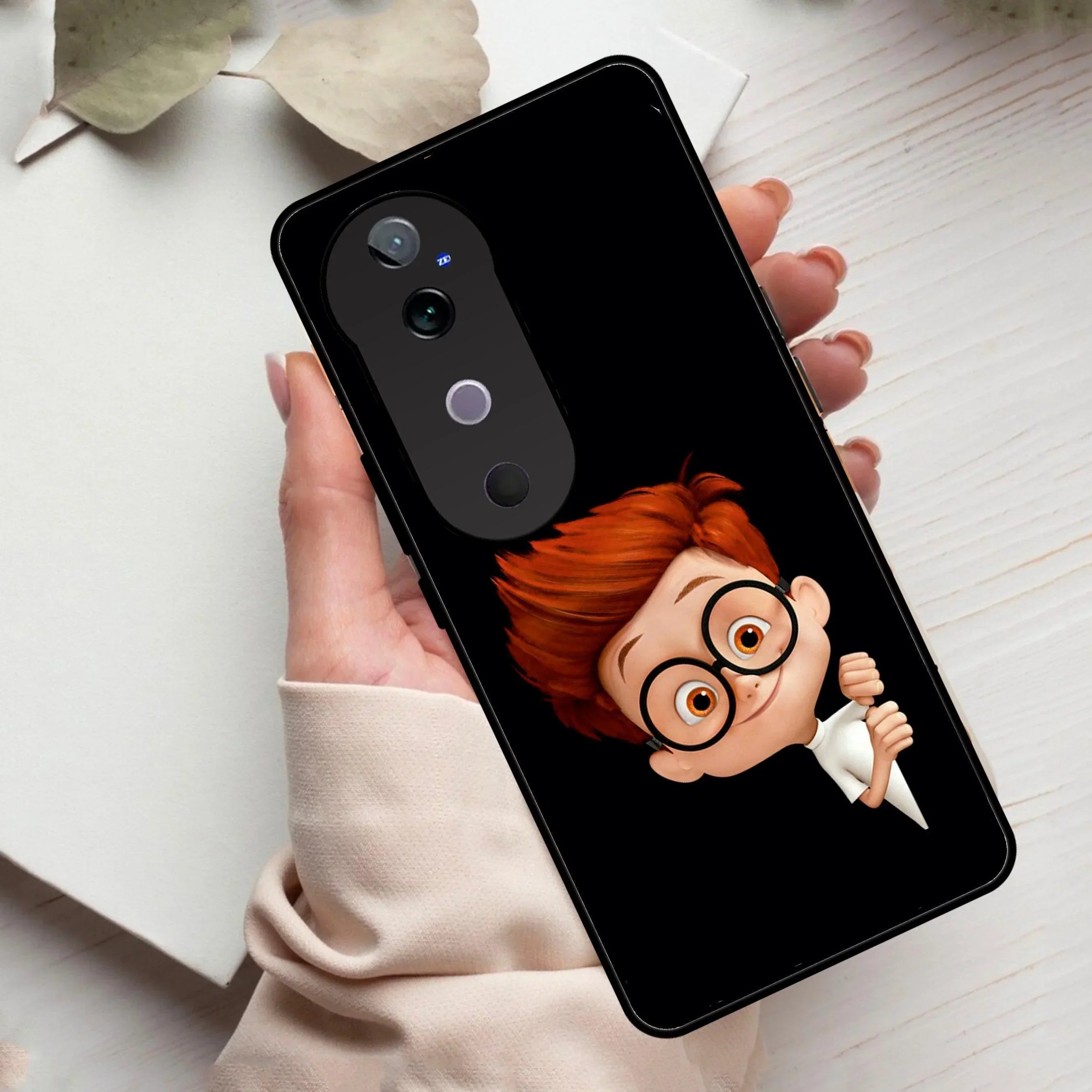 Cartoon Boy Glossy Metal Case Cover For Vivo - ShopOnCliQ