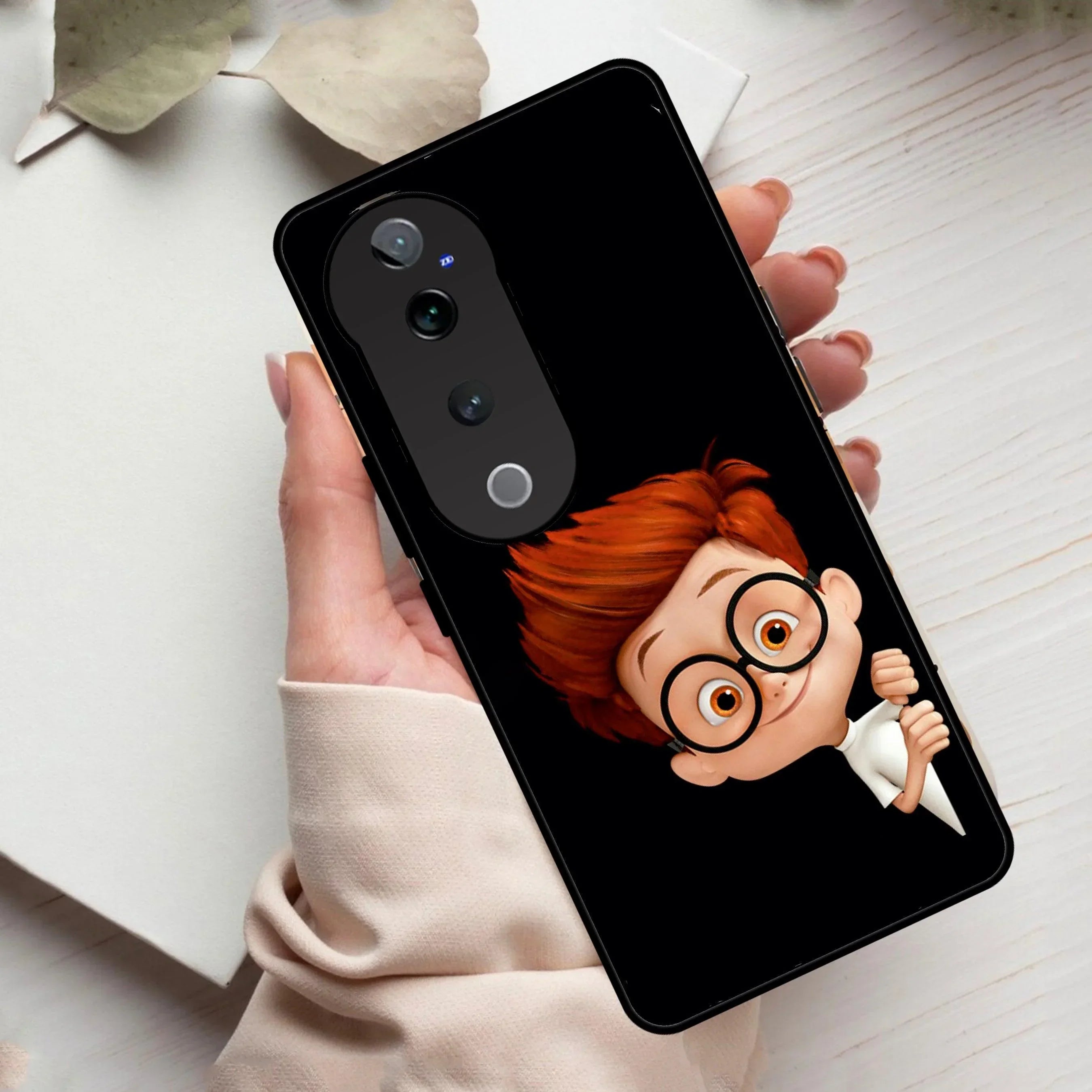 Cartoon Boy Glossy Metal Case Cover For Vivo - ShopOnCliQ