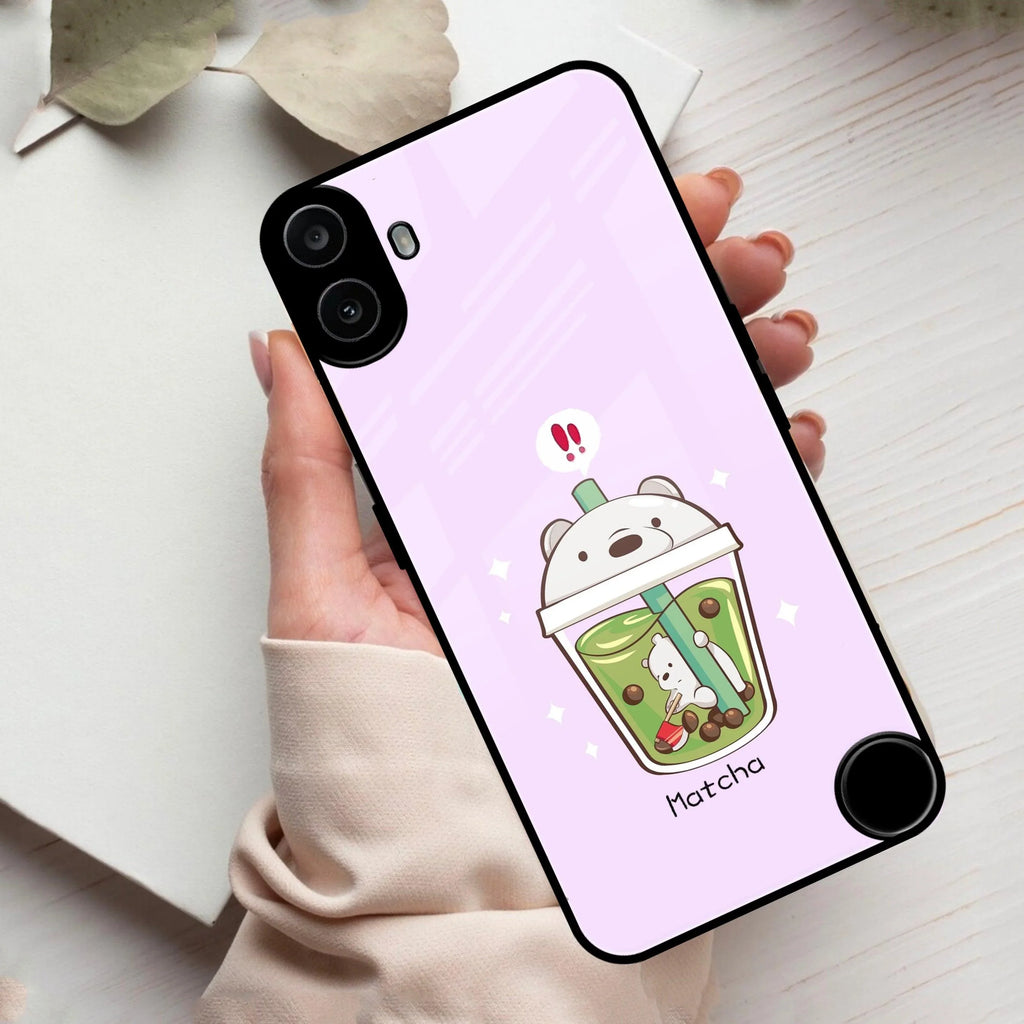 Cartoon Matcha Tea We Bare Bears Glossy Metal Case Cover For Nothing - ShopOnCliQ