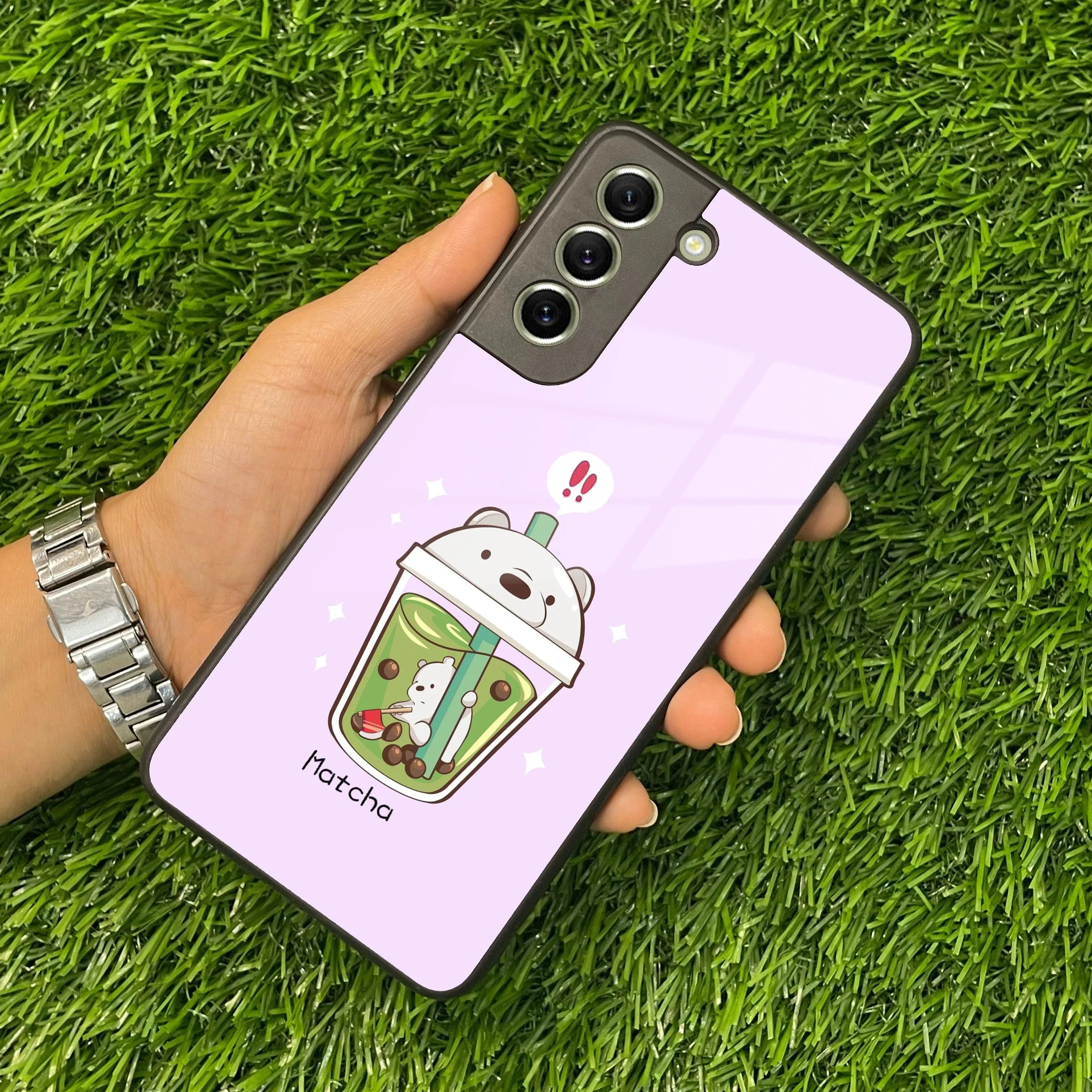 Cartoon Matcha Tea We Bare Bears Glossy Metal Case Cover For Samsung - ShopOnCliQ