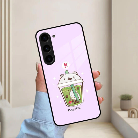 Cartoon Matcha Tea We Bare Bears Glossy Metal Case Cover For Samsung - ShopOnCliQ