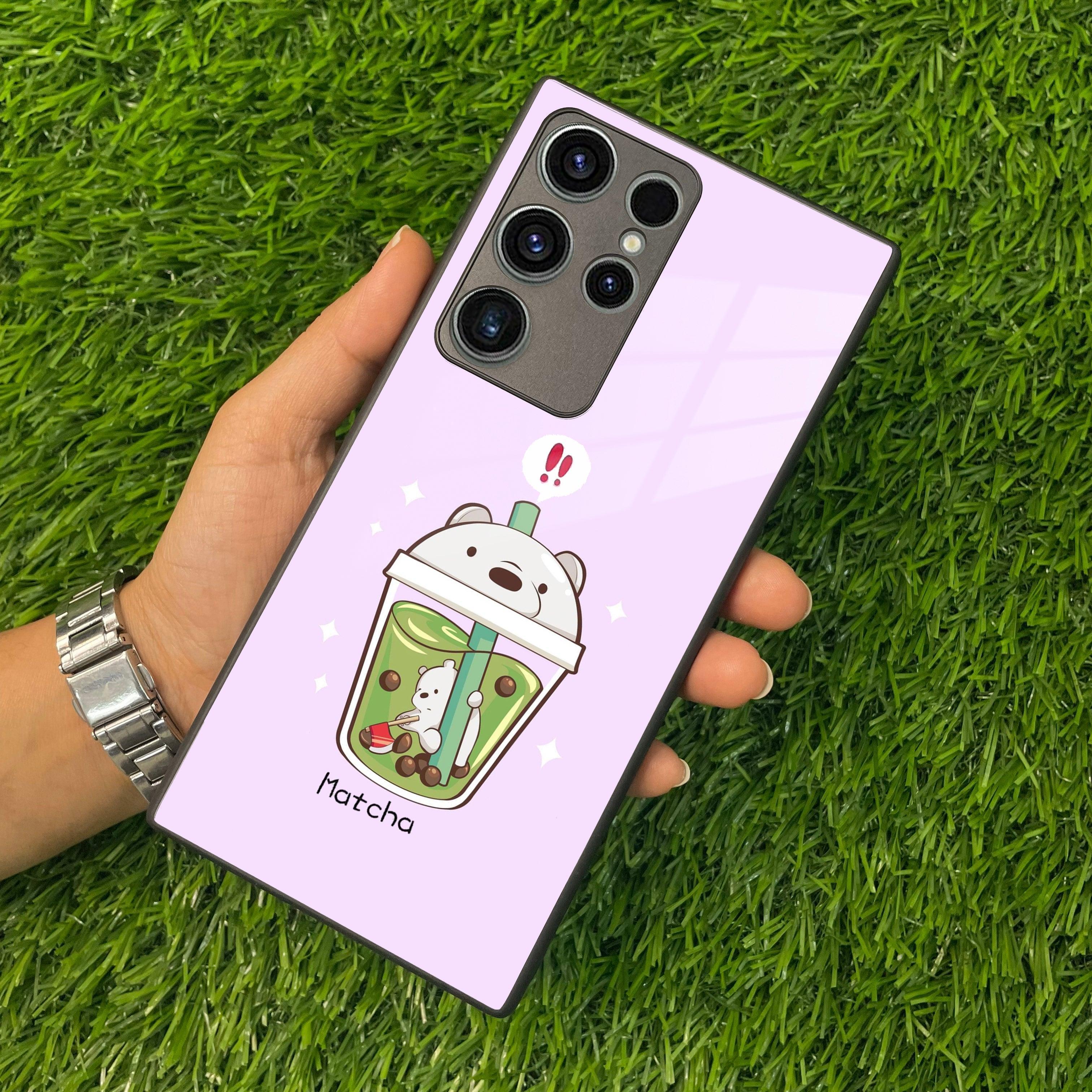 Cartoon Matcha Tea We Bare Bears Glossy Metal Case Cover For Samsung - ShopOnCliQ