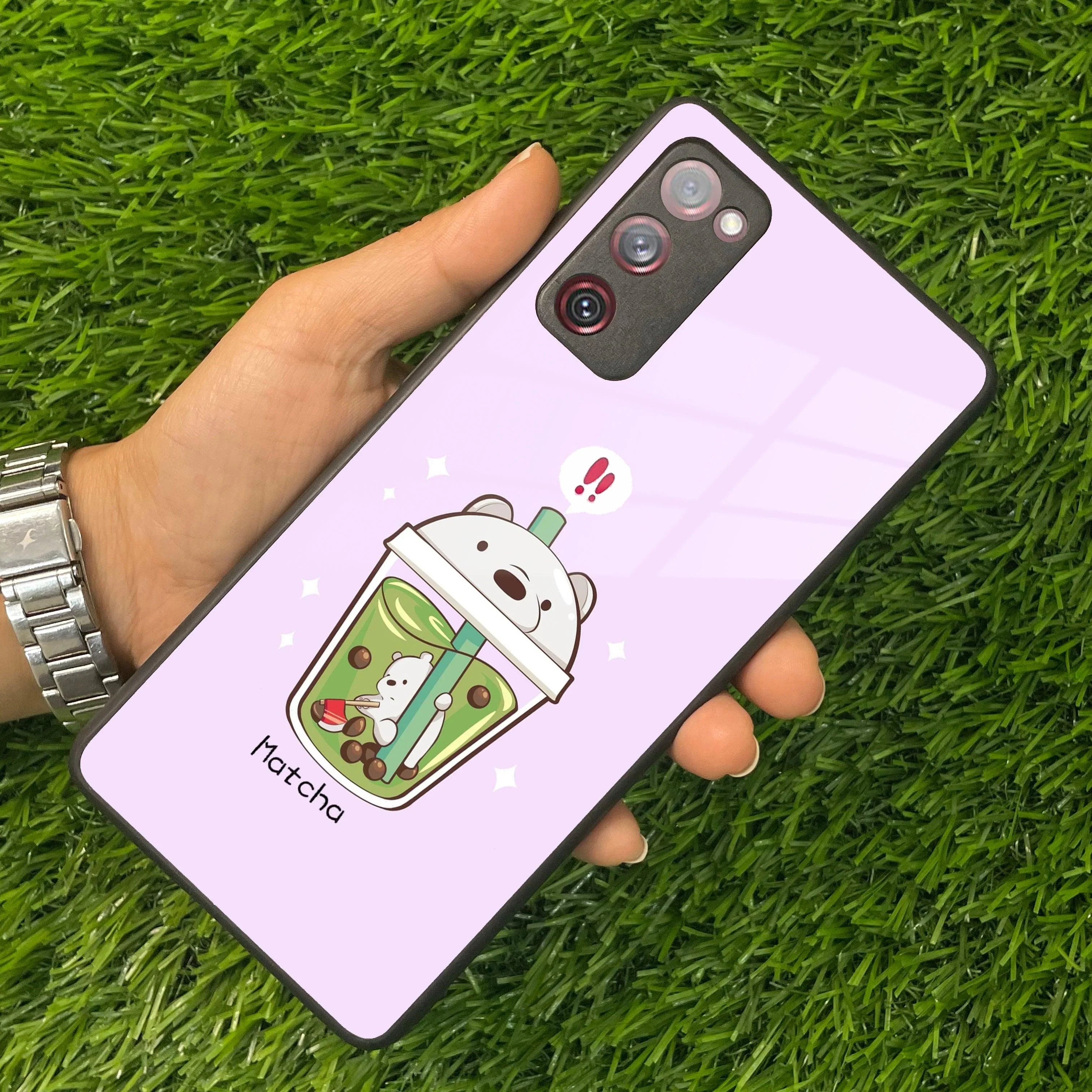Cartoon Matcha Tea We Bare Bears Glossy Metal Case Cover For Samsung - ShopOnCliQ