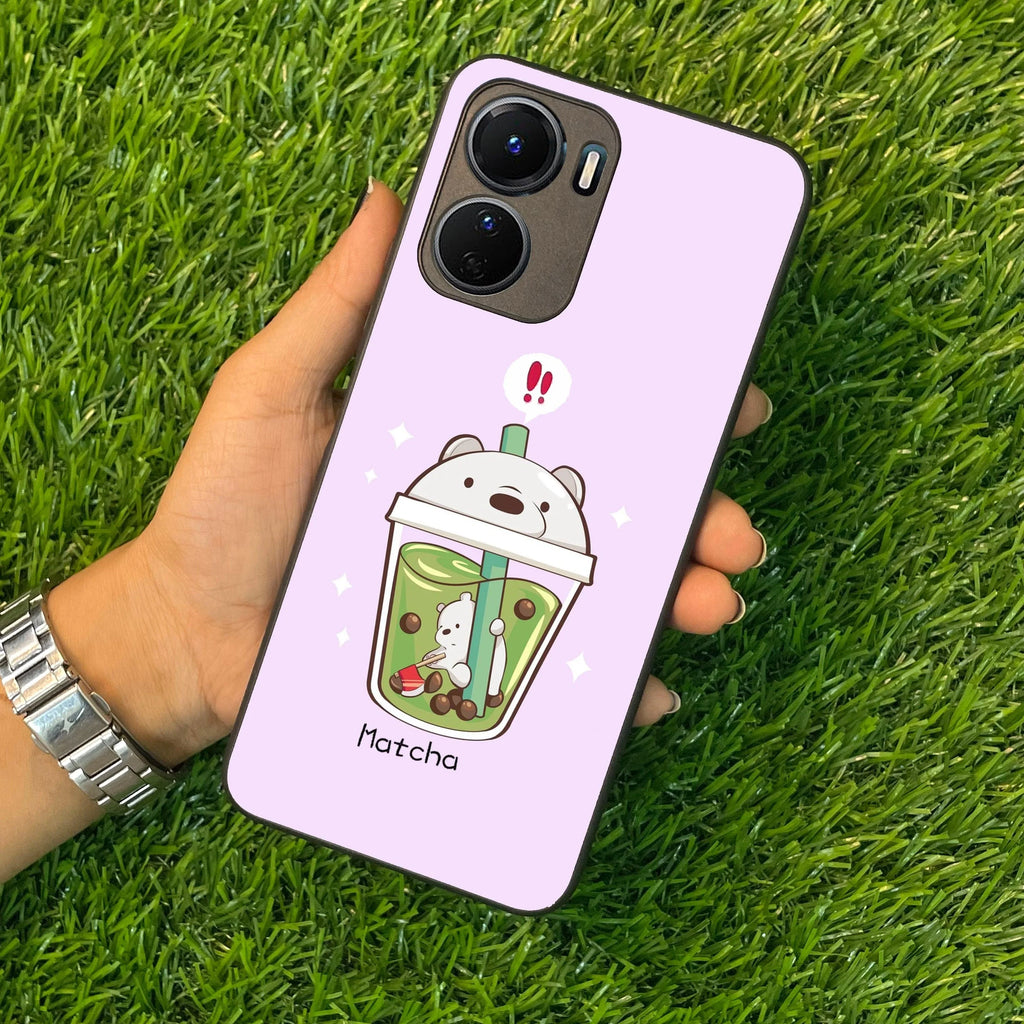 Cartoon Matcha Tea We Bare Bears Glossy Metal Case Cover For Vivo - ShopOnCliQ