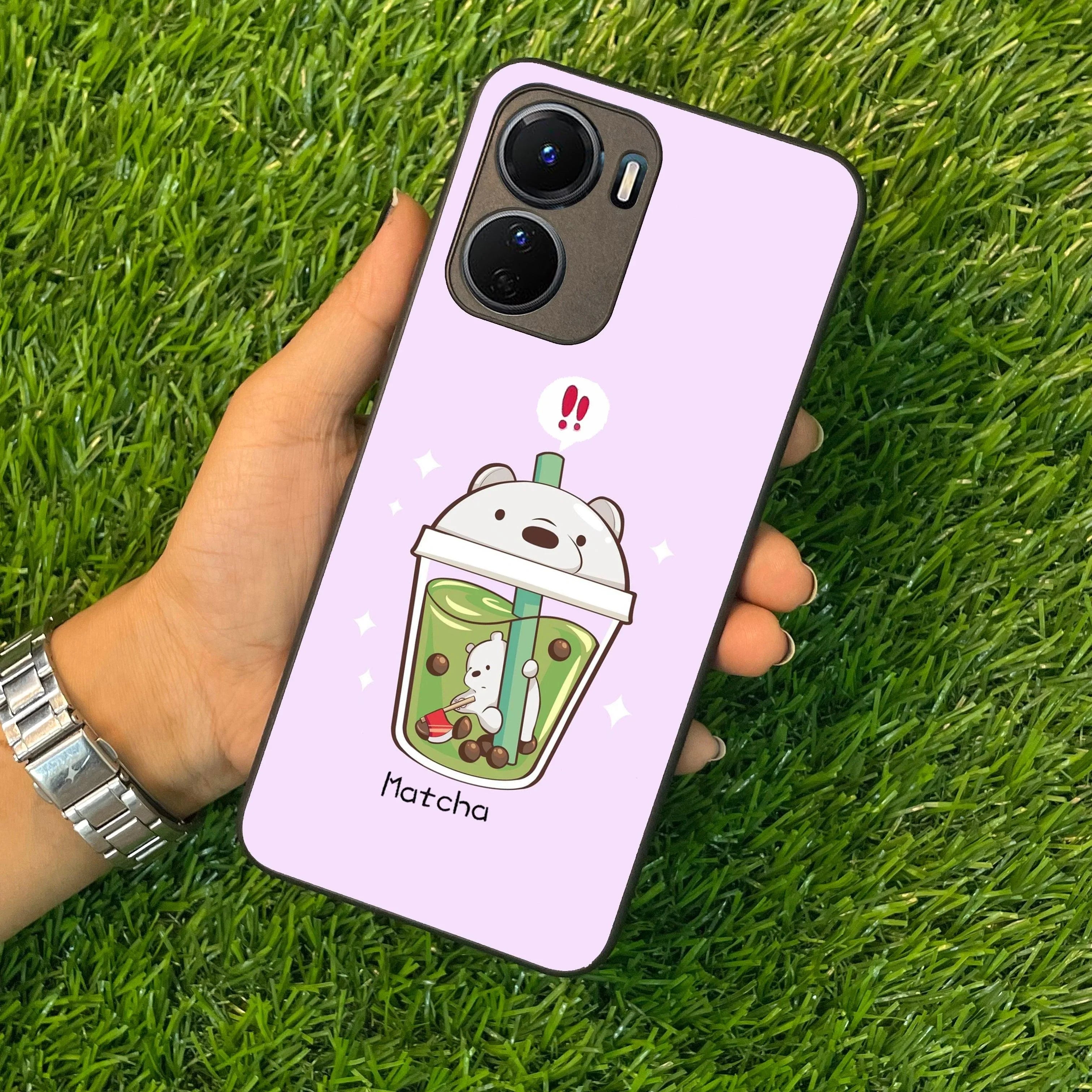 Cartoon Matcha Tea We Bare Bears Glossy Metal Case Cover For Vivo - ShopOnCliQ