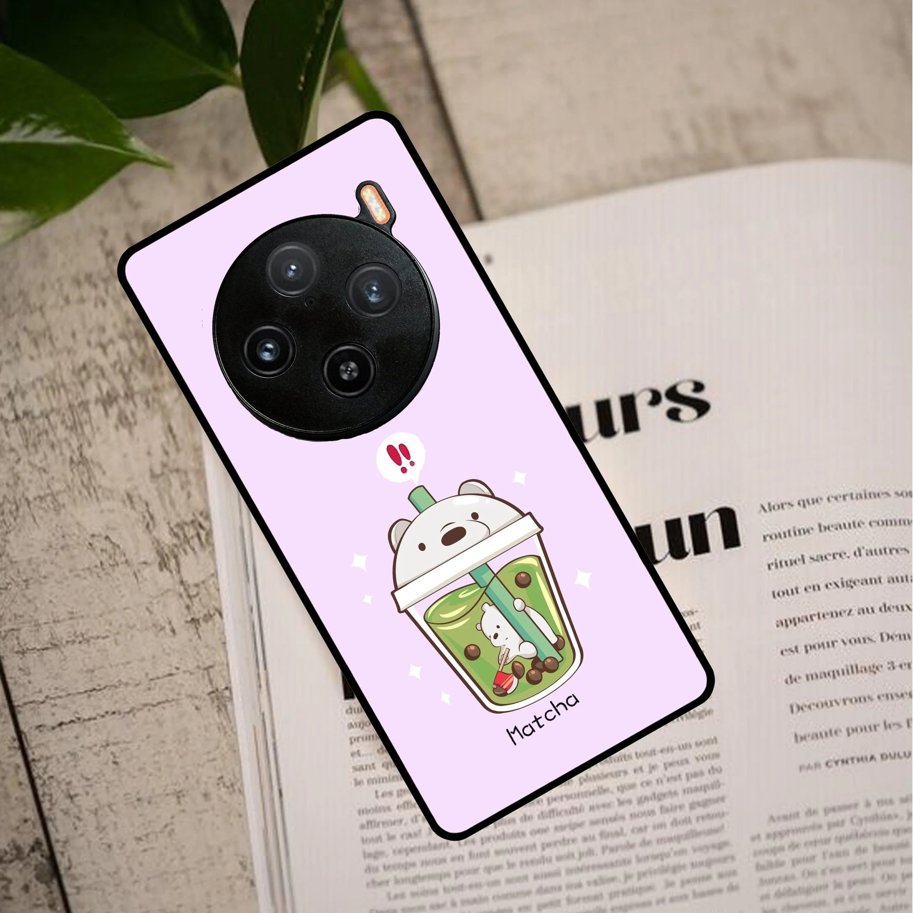 Cartoon Matcha Tea We Bare Bears Glossy Metal Case Cover For Vivo - ShopOnCliQ