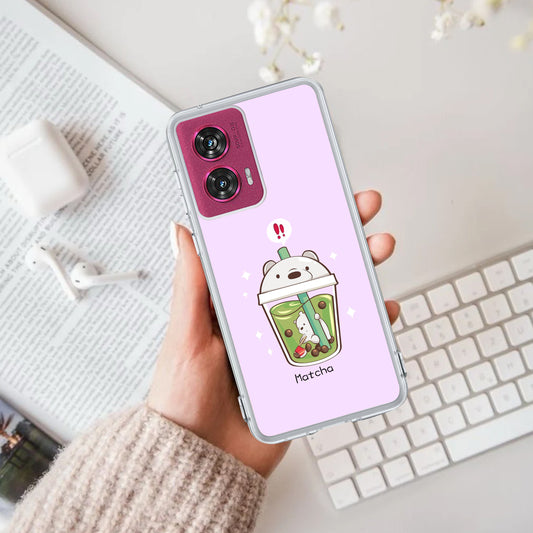 Cartoon Matcha Tea We Bare Bears Silicon Case For Motorola ShopOnCliQ