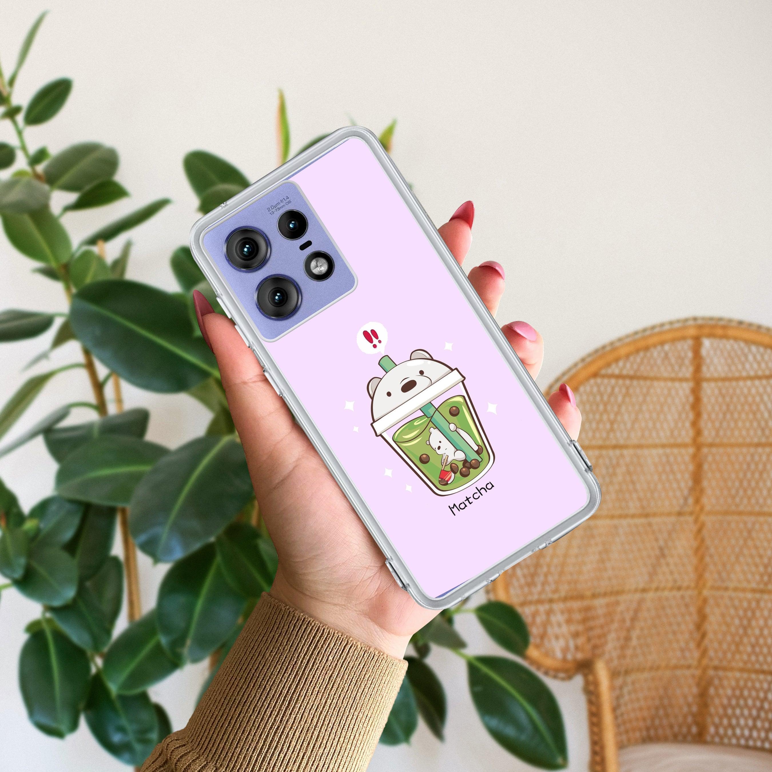 Cartoon Matcha Tea We Bare Bears Silicon Case For Motorola Edge 60 Pro 5G