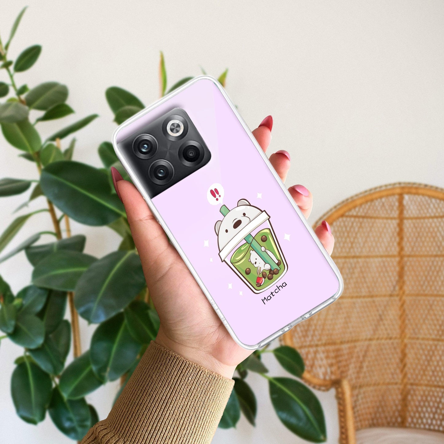 Cartoon Matcha Tea We Bare Bears Silicon Case For OnePlus