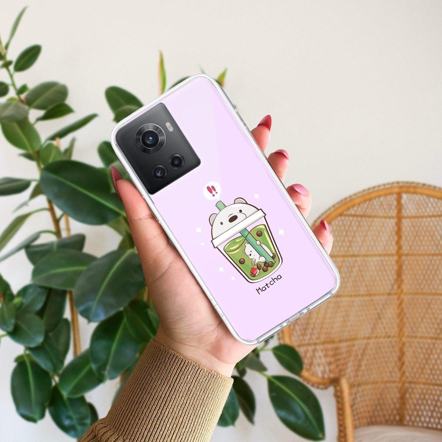 Cartoon Matcha Tea We Bare Bears Silicon Case For OnePlus