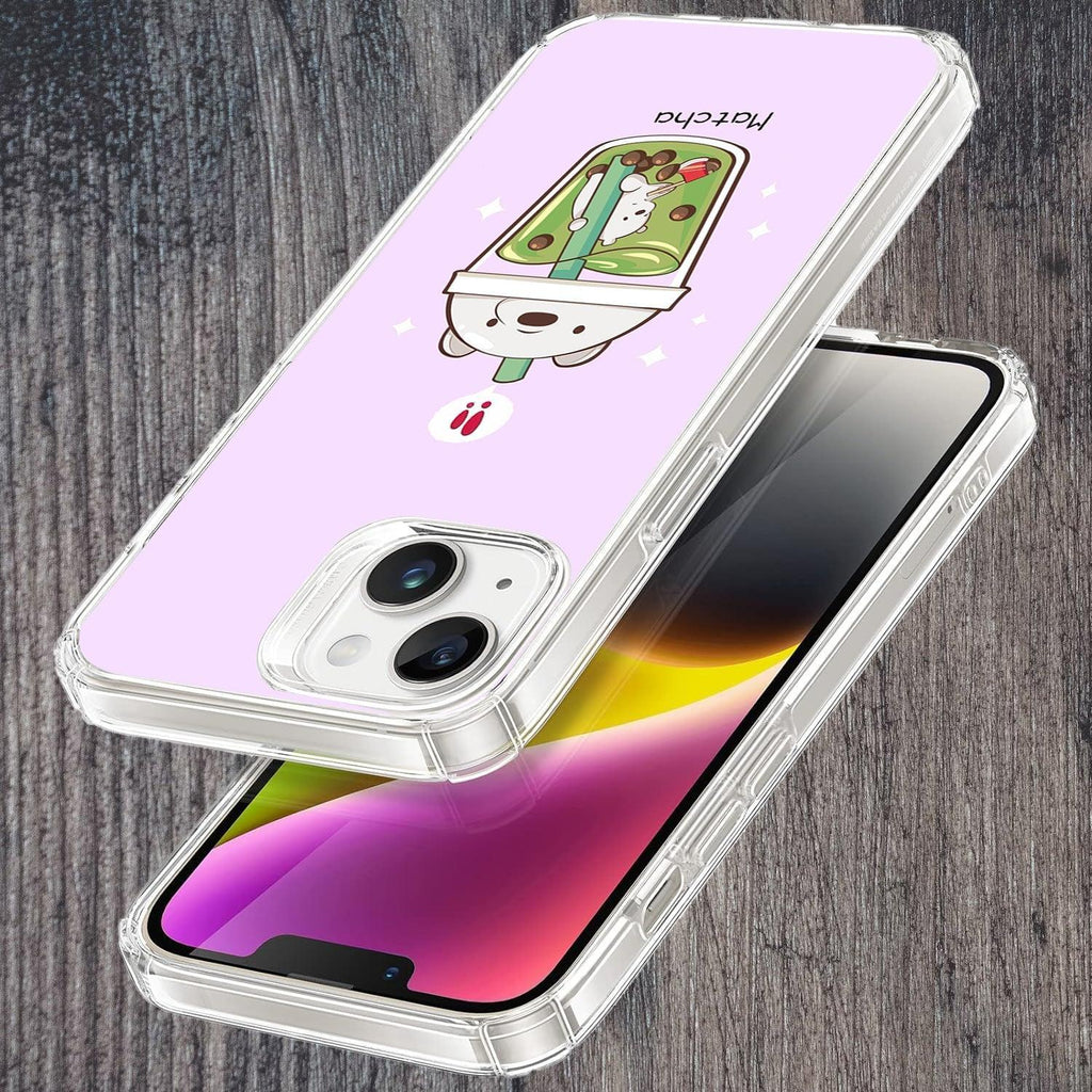 Cartoon Matcha Tea We Bare Bears Silicon Case For Oppo Reno 12 Pro 5G
