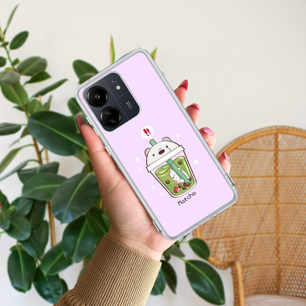 Cartoon Matcha Tea We Bare Bears Silicon Case For Redmi 13C 4G