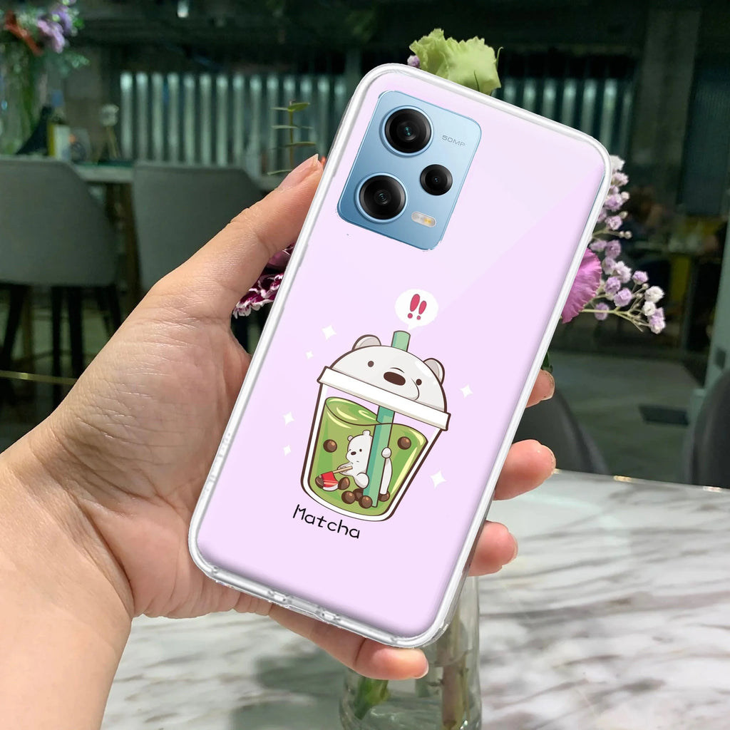 Cartoon Matcha Tea We Bare Bears Silicon Case For Redmi Note 14 Pro 5G