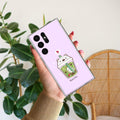 Cartoon Matcha Tea We Bare Bears Anti Yellow For Samsung Galaxy S23 Ultra 5G