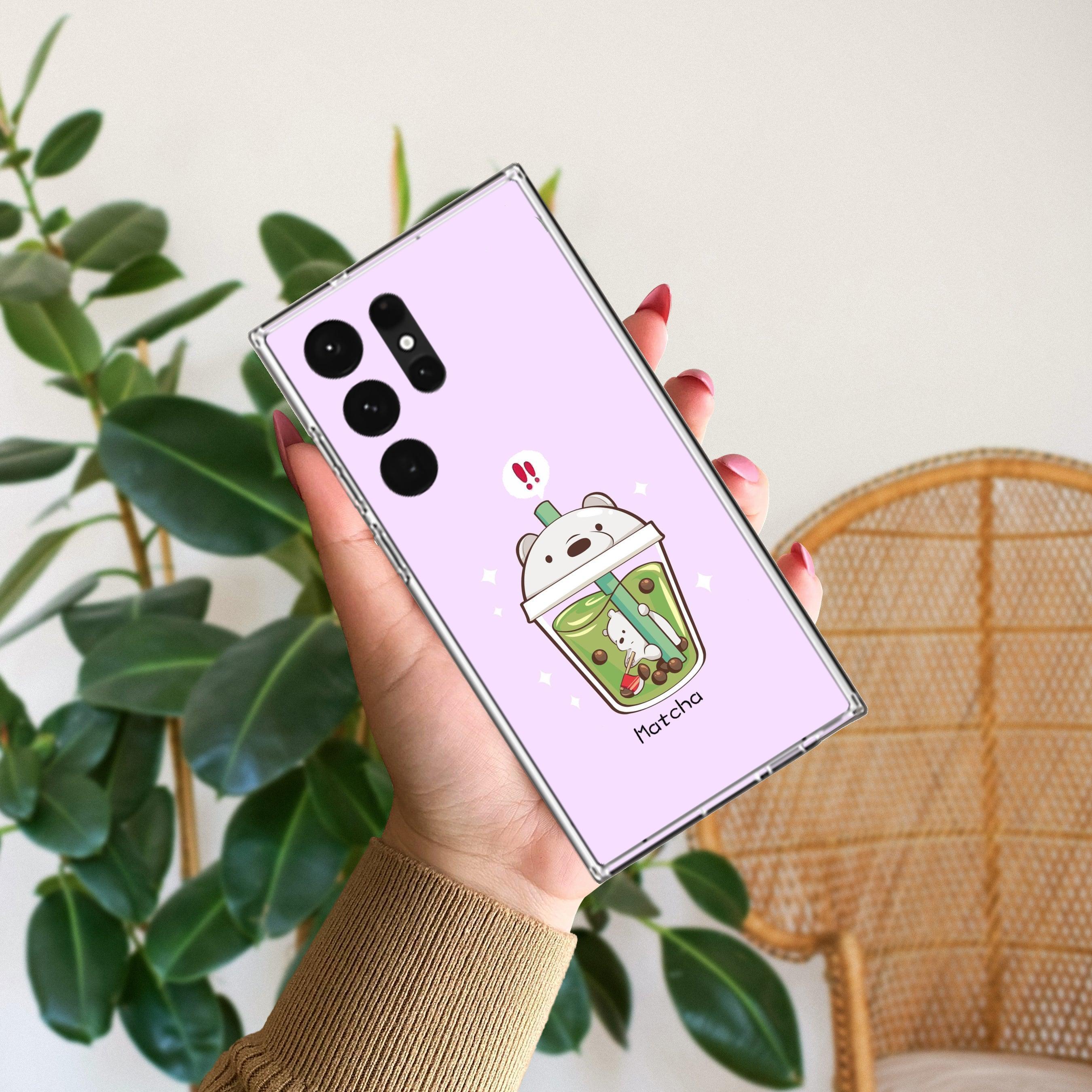 Cartoon Matcha Tea We Bare Bears Anti Yellow For Samsung Galaxy S23 Ultra 5G