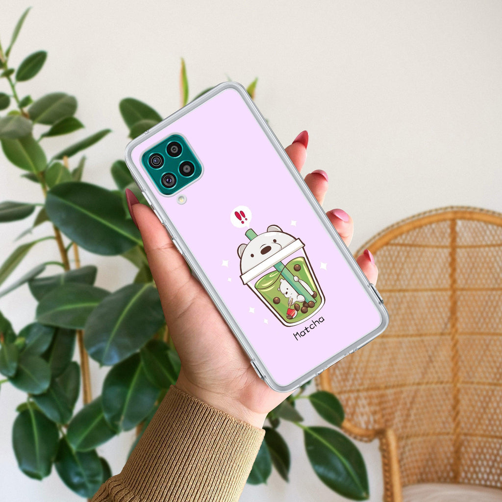 Cartoon Matcha Tea We Bare Bears Silicon Case For Samsung Galaxy S24 Plus 5G