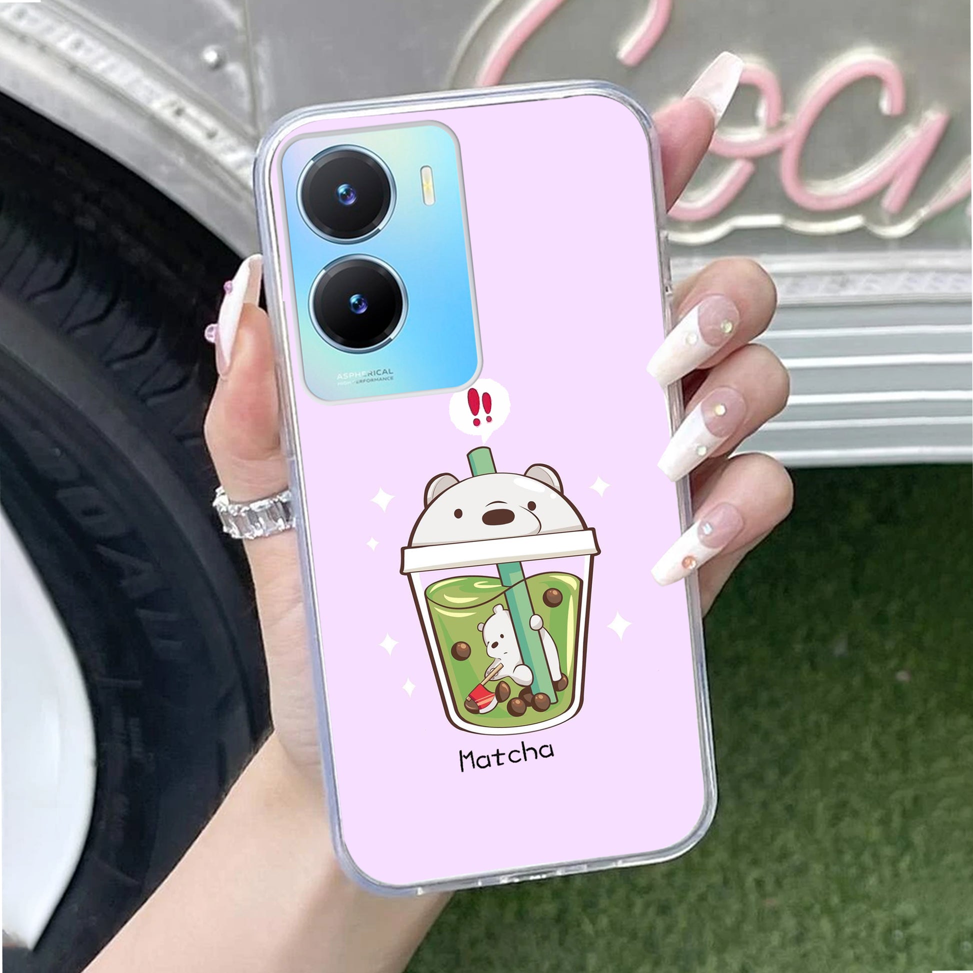 Cartoon Matcha Tea We Bare Bears Silicon Case For Vivo ShopOnCliQ