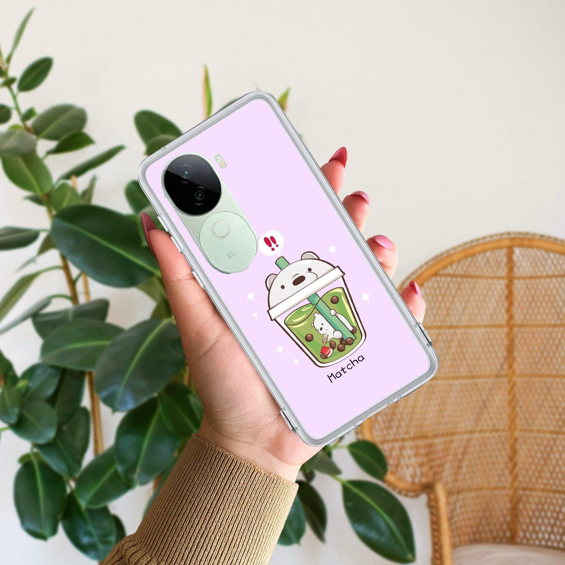 Cartoon Matcha Tea We Bare Bears Silicon Case For Vivo ShopOnCliQ