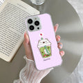 Cartoon Matcha Tea We Bare Bears Silicon Case For iPhone 16 Pro