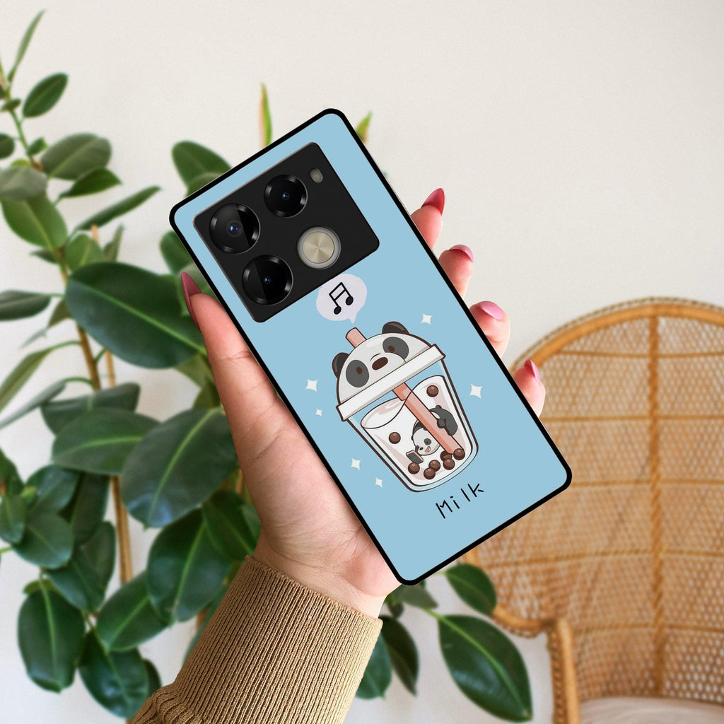 Cartoon Milk Tea We Bare Bears Glossy Metal Case Cover For Infinix - ShopOnCliQ