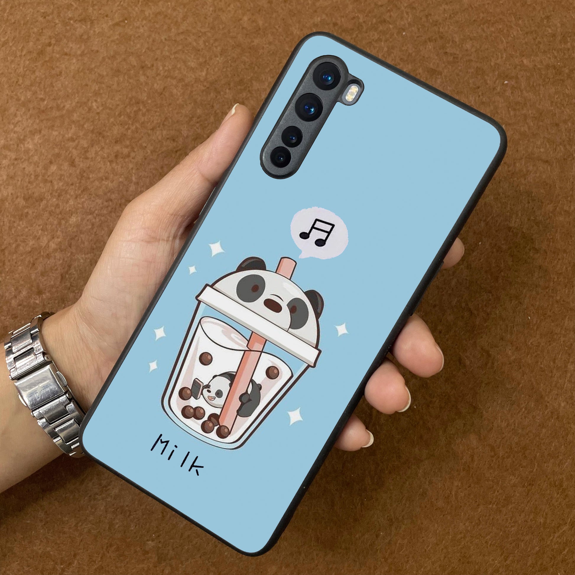 Cartoon Milk Tea We Bare Bears Glossy Metal Case Cover For OnePlus ShopOnCliQ