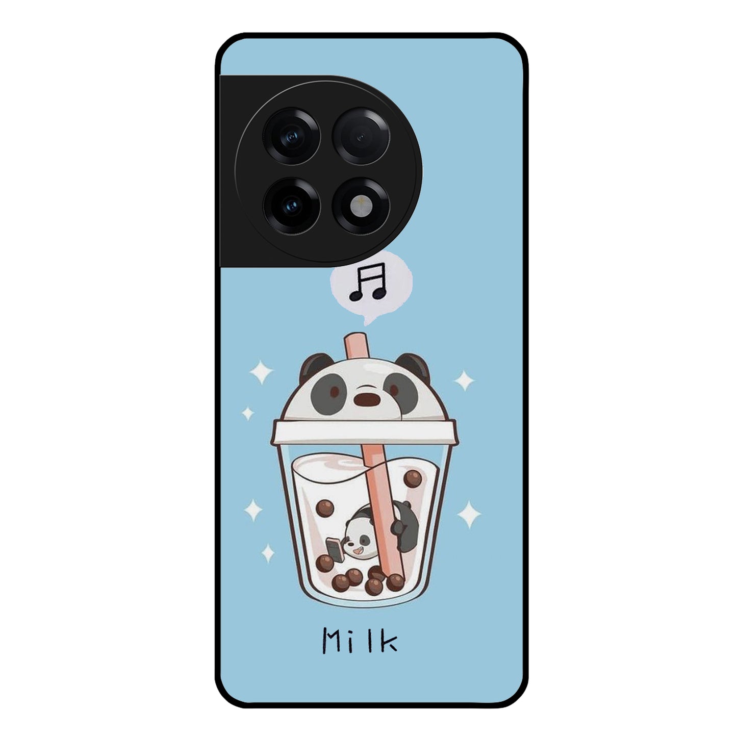 Cartoon Milk Tea We Bare Bears Glossy Metal Case Cover For OnePlus ShopOnCliQ