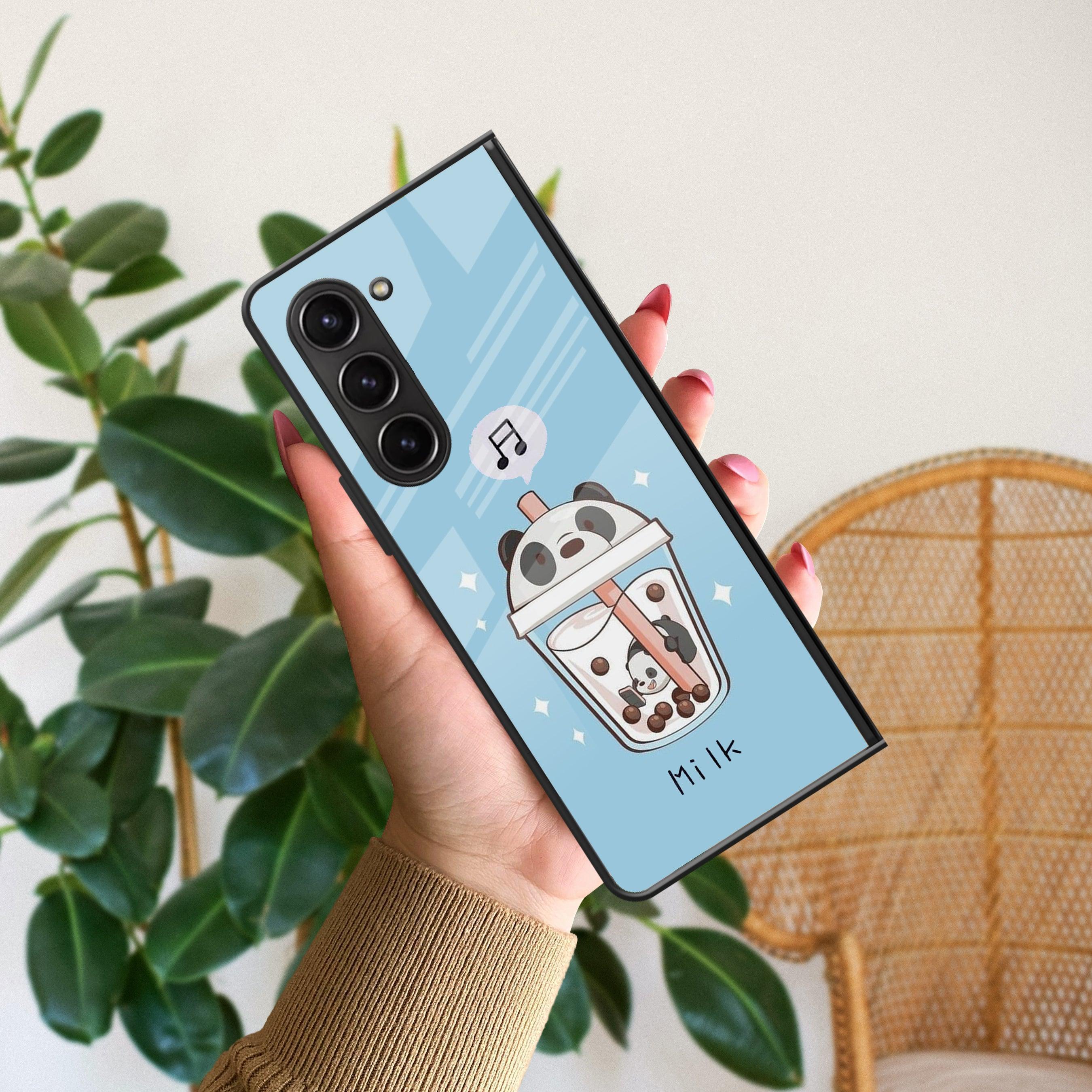 Cartoon Milk Tea We Bare Bears Glossy Metal Case Cover For Samsung - ShopOnCliQ